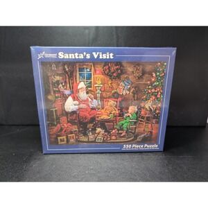 Vermont Christmas Company Santa's Visit 550 Piece Jigsaw Puzzle Larry Hersberger